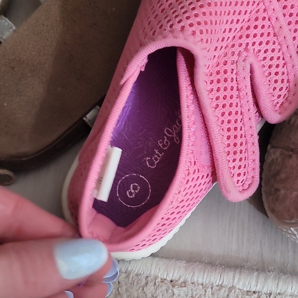 Bundle Toddler Girl Shoes Sandals Size 8 Water Shoes Blowfish Leather Brown Tan - Picture 8 of 9